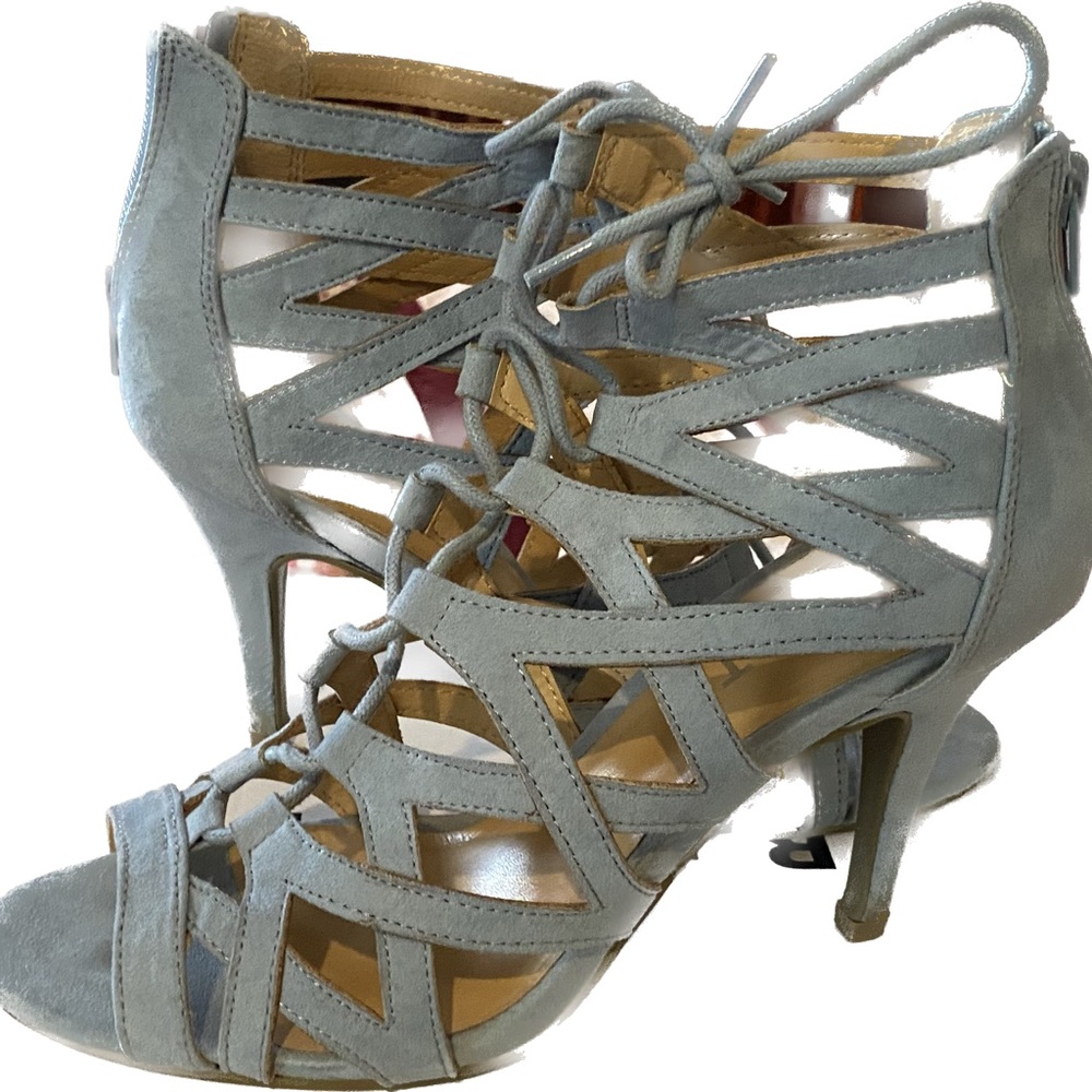 ‘ Report’ Light Blue Suede Heels 8.5 WITH BOX